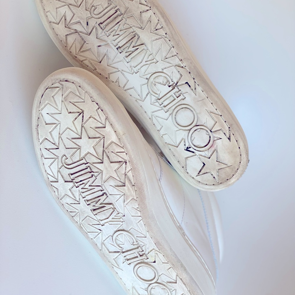 Jimmy Choo Women’s White Sneaker 38.5 - Picture 4 of 7
